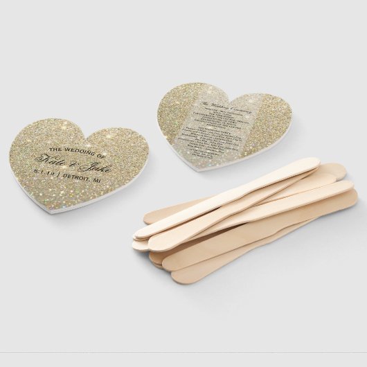 Éventail Ventilateur du programme de mariage - Parties scin (Non-assemblé)