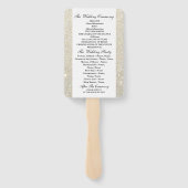 Éventail Ventilateur du programme de mariage - Parties scin (Dos)