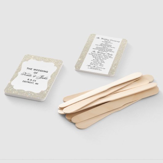 Éventail Ventilateur du programme de mariage - Parties scin (Non-assemblé)