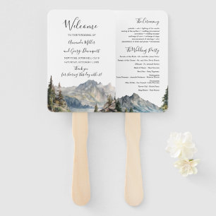 Éventail Ventilateur du programme de mariage pour la forêt