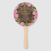 Éventail Ventilateur du programme de mariage pour le bois r (Devant)