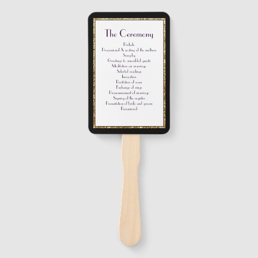 Éventail Ventilateur du programme de mariage pour le footba (Devant)