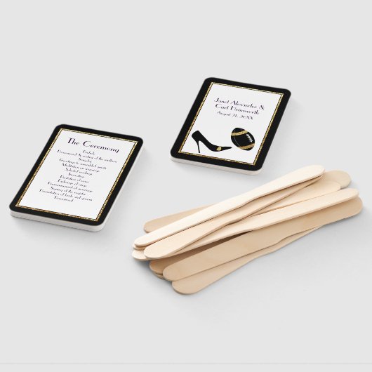 Éventail Ventilateur du programme de mariage pour le footba (Non-assemblé)