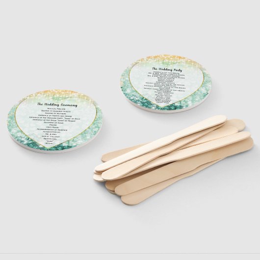 Éventail Ventilateur du Programme de mariage pour les feuil (Non-assemblé)