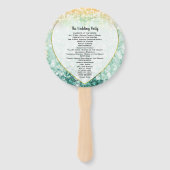 Éventail Ventilateur du Programme de mariage pour les feuil (Dos)