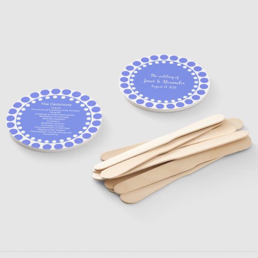 Éventail Ventilateur du programme de mariage Regency Blue D (Non-assemblé)