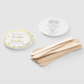 Éventail Ventilateur du programme de mariage rond Gold conf (Non-assemblé)