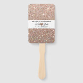 Éventail Ventilateur du programme de mariage - Rose Gold He (Devant)