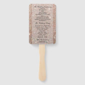 Éventail Ventilateur du programme de mariage - Rose Parties (Dos)