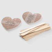 Éventail Ventilateur du programme de mariage - Rose Parties (Non-assemblé)