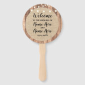 Éventail Ventilateur du programme de mariage Rustique Burla (Devant)