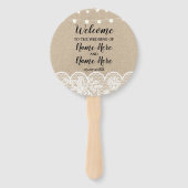 Éventail Ventilateur du programme de mariage Rustique Burla (Devant)