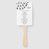 Éventail Ventilateur du programme de mariage Stylisé Peacoc (Devant)