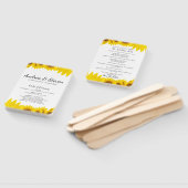 Éventail Ventilateur du programme de mariage Sunflowers. Me (Non-assemblé)