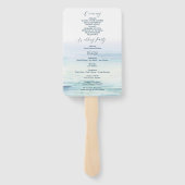 Éventail Ventilateur du programme de mariage sur la plage (Dos)