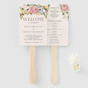 Éventail Ventilateur du programme de mariage Sweet Blooms