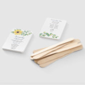 Éventail Ventilateur du programme de mariage Tournesol vert (Non-assemblé)