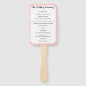 Éventail Ventilateur du programme de mariage Toute couleur (Devant)