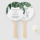 Éventail Ventilateur du programme de mariage tropical de Mo (Devant et derrière)