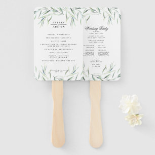 Éventail Ventilateur du programme de mariage verdoyant