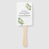 Éventail Ventilateur du programme de mariage vert (Devant)