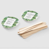 Éventail Ventilateur du programme de mariage vert tropical (Non-assemblé)