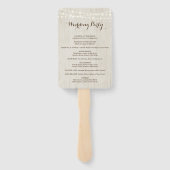 Éventail Ventilateur du Programme de Messe mariage / Cérémo (Dos)