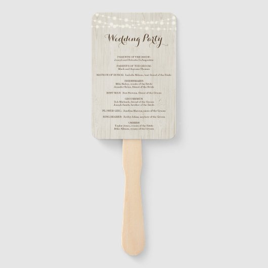 Éventail Ventilateur du Programme de Messe mariage / Cérémo (Dos)