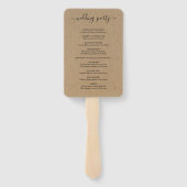 Éventail Ventilateur du programme de messe mariage / cérémo (Dos)