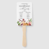 Éventail Ventilateur du programme Mariage de automne Bliss  (Dos)