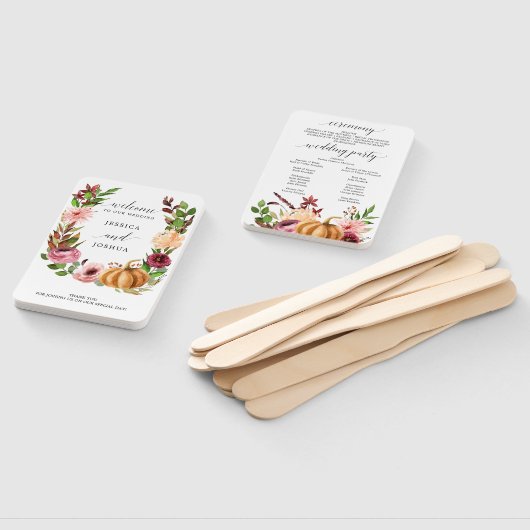 Éventail Ventilateur du programme Mariage de automne Bliss  (Non-assemblé)