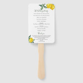 Éventail Ventilateur du programme Mariages Citrons et verdu (Dos)