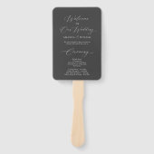 Éventail Ventilateur du programme moderne de mariage au cha (Devant)