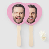 Éventail Ventilateur main, Bachelorette Personnalisée Rose (Devant et derrière)