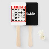 Éventail Ventilateur main carte de bingo (Devant et derrière)