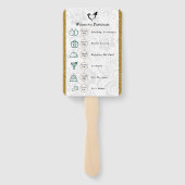 Éventail Ventilateur main mariage (Dos)