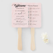 Éventail Ventilateur main mariage (Devant et derrière)