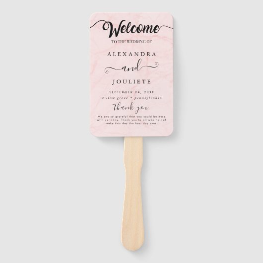 Éventail Ventilateur main mariage (Devant)