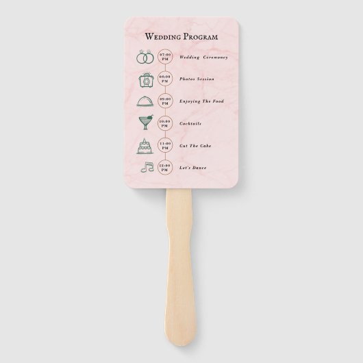 Éventail Ventilateur main mariage (Dos)