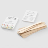 Éventail Ventilateur main Mariage Fleur sauvage aquarelle (Non-assemblé)