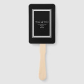 Éventail Ventilateur main noir et blanc (Devant)