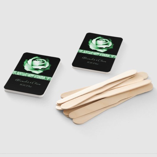 Éventail Ventilateur main Rose Emerald (Non-assemblé)