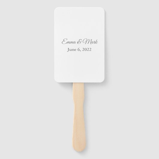 Éventail Ventilateur mariage (Dos)