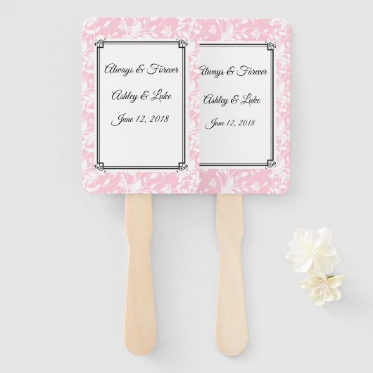 Éventail Ventilateur mariage (Devant et derrière)