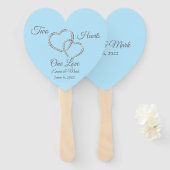 Éventail Ventilateur mariage (Devant et derrière)