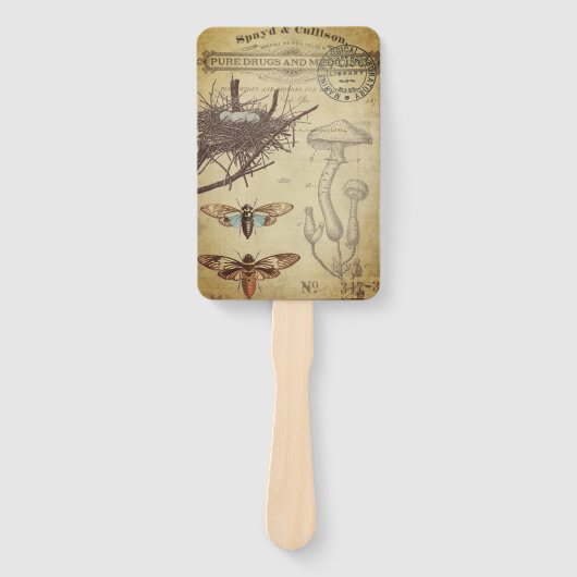 Éventail Ventilateur Mariage de champignons 2 (Devant)