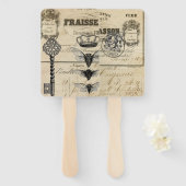 Éventail Ventilateur Mariage Ephemera (Devant et derrière)