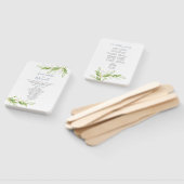 Éventail Ventilateur Mariage papier Aquarelle verte (Non-assemblé)