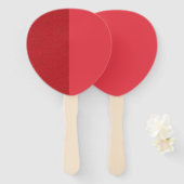 Éventail Ventilateur pétale à texture fractionnée - Rouge t (Devant et derrière)