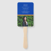 Éventail Ventilateur photo Orange and Blue Graduation (Dos)